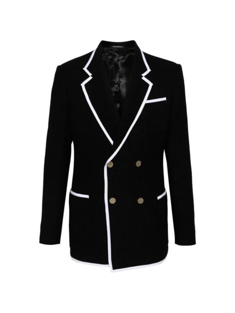 double-breasted textured blazer