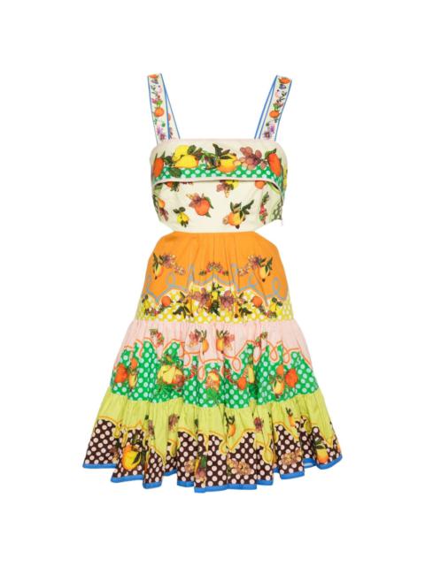 Lemonis cut-out mini dress