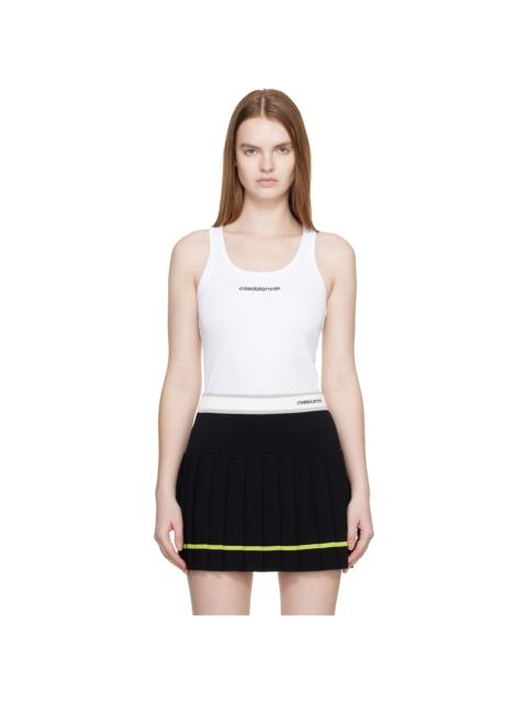 CASABLANCA White Ribbed Tank Top