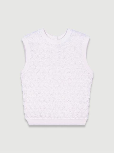 Sleeveless knit jumper