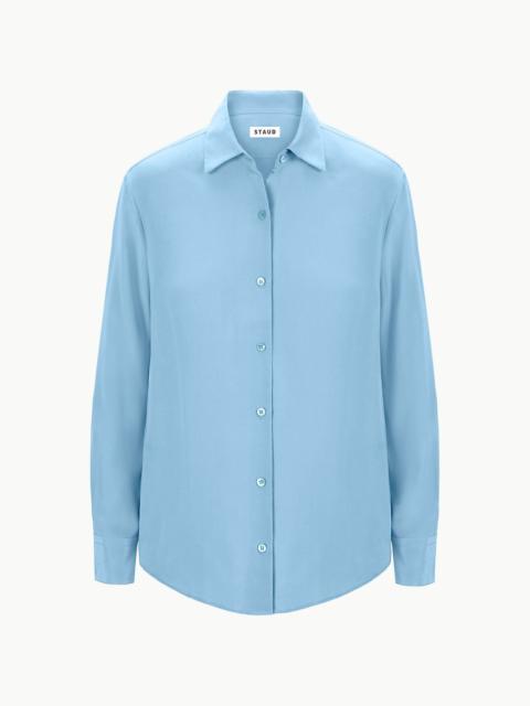 STAUD STAUD ROXBURY SILK SHIRT BLACK
