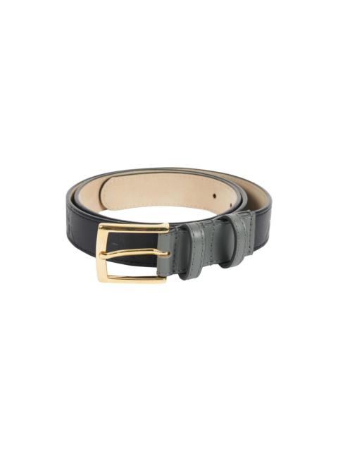 PALACE PAL-M-GRAM LEATHER BELT MIDNIGHT BLUE