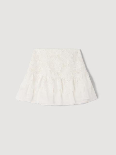 Sandro MINI GUIPURE SKIRT