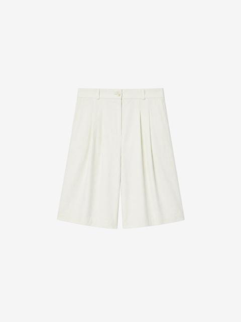 The Frankie Shop Altea Pleated Bermuda Shorts - Ivory