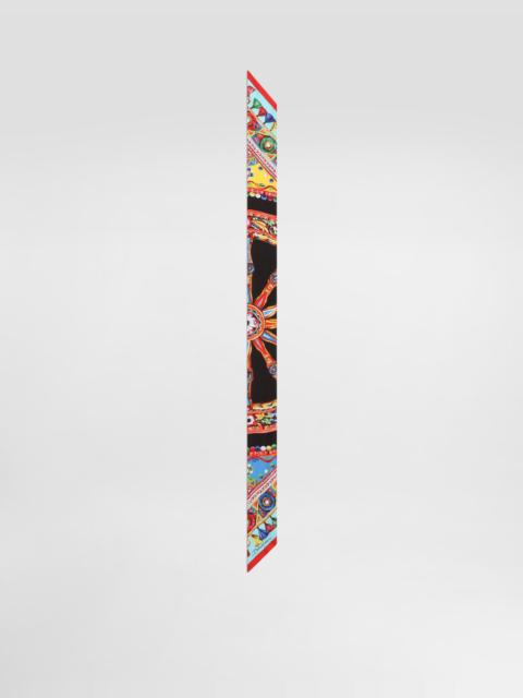 Dolce & Gabbana 6x100 carretto-print silk twill bandeau