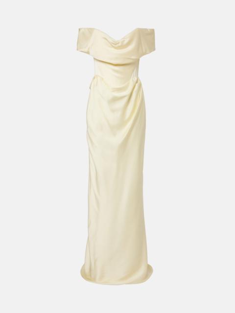 Vivienne Westwood Nova Cocotte draped satin bustier gown