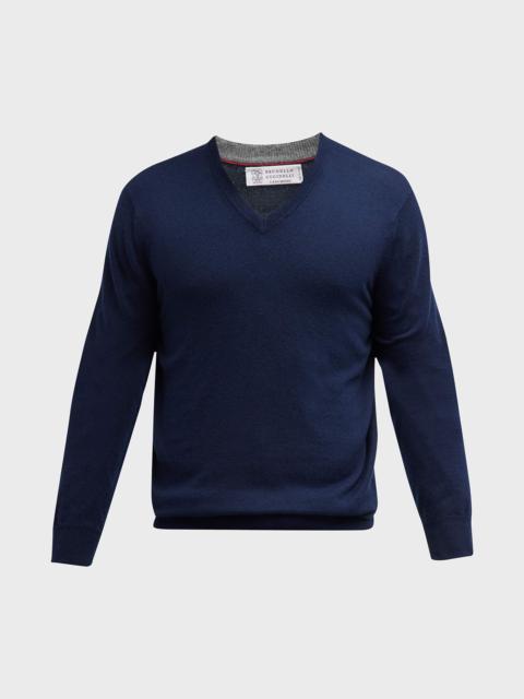 Men's Cashmere V-Neck Sweater