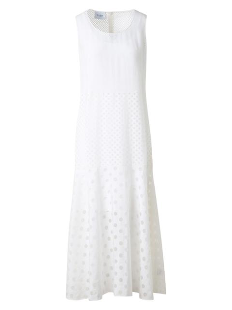AKRIS Women's Polka Dot Sleeveless A-Line Midi-Dress - Cream