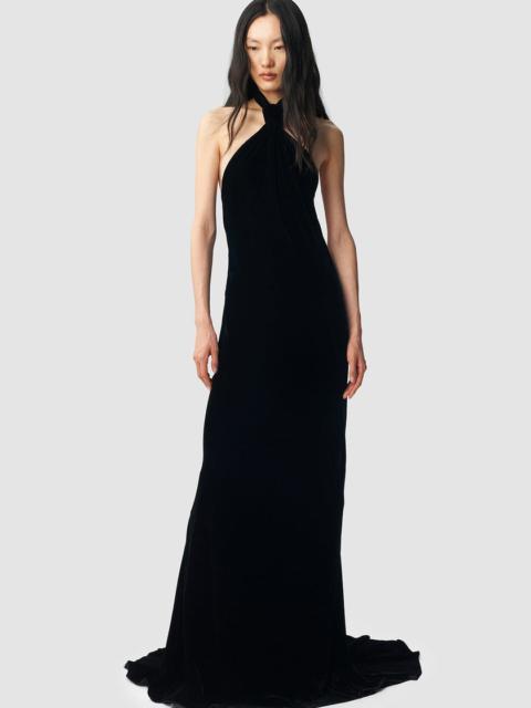 Ann Demeulemeester Ingeborg X-Long Tied Dress With Back Train