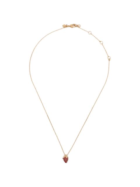 kate spade Kate Spade Strawberry-pendant Crystal-embellished Necklace