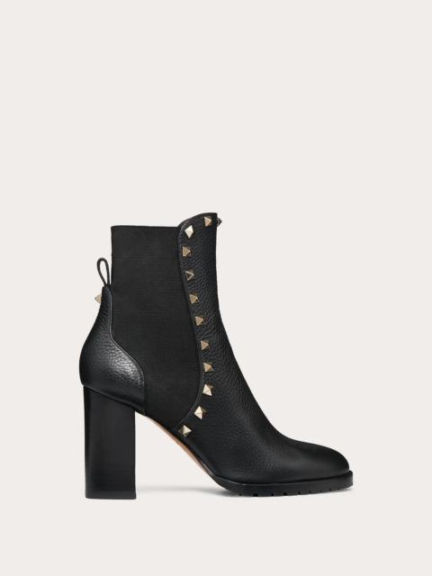 Valentino Rockstud Grainy Calfskin Ankle Boot 80 mm