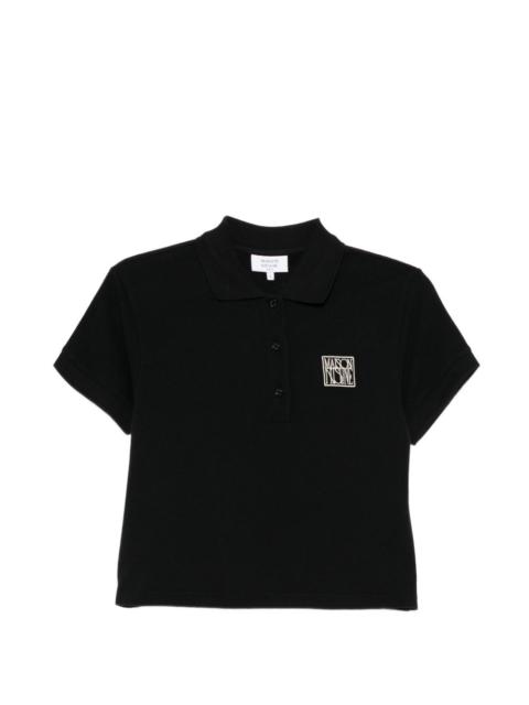 Maison Kitsuné logo stamp cropped polo