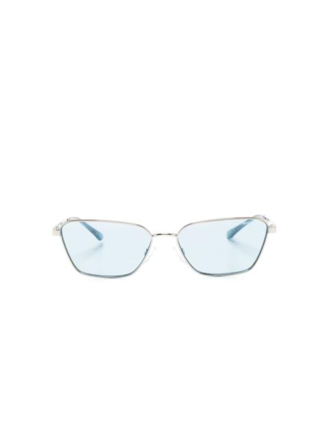 EMPORIO ARMANI logo-engraved square-frame sunglasses