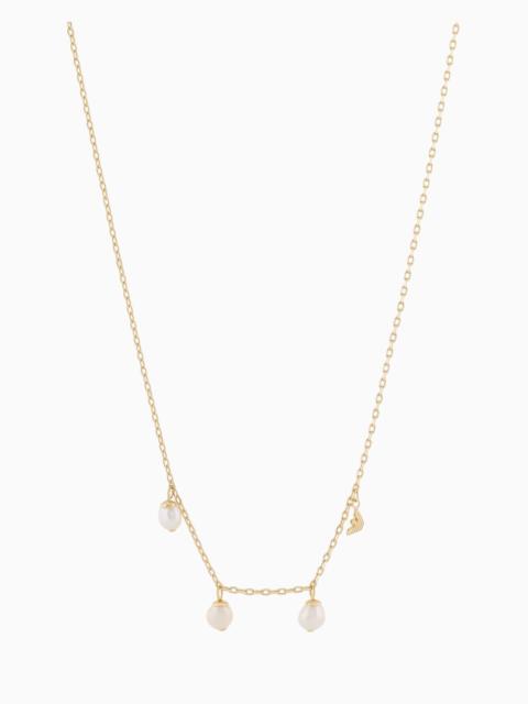 EMPORIO ARMANI GOLD-TONE BRASS STATION NECKLACE