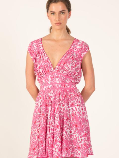 Poupette St Barth Mini Dress Ciao - Pink Aquaflora