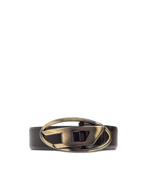 Diesel Oval D-logo leather belt