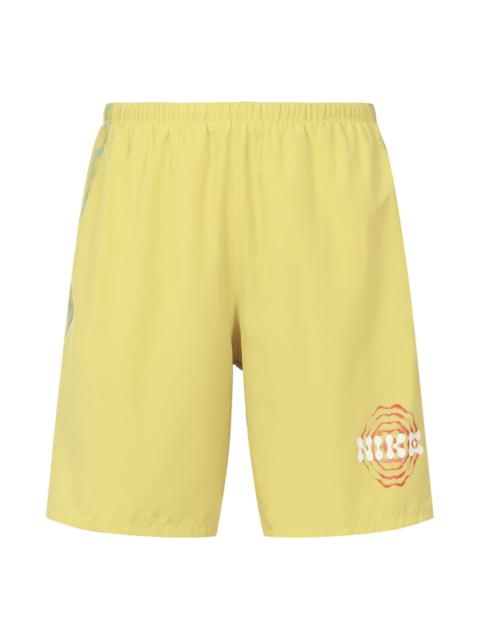 Nike Nike Dri-FIT Solid Color Quick Dry Breathable Back Pocket Running Shorts Yellow DM4820-304
