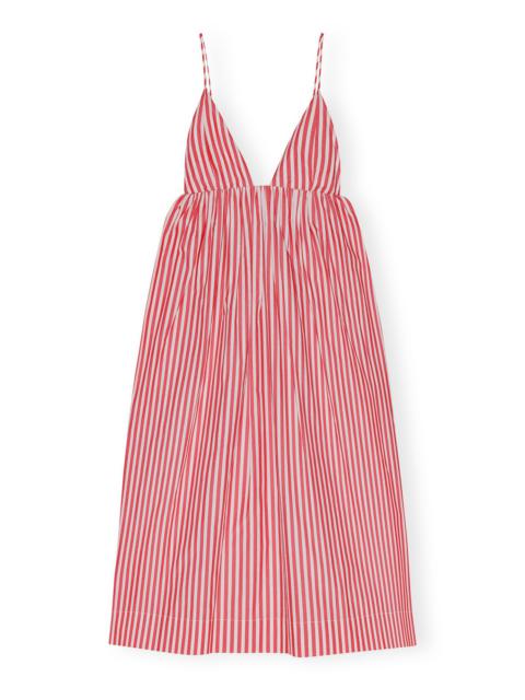 【GANNI】Stripe Cotton Maxi Strap Dress/全国送料無料 Ganni Stripe Cotton Maxi Strap Dress - Multi Color | Garmentory