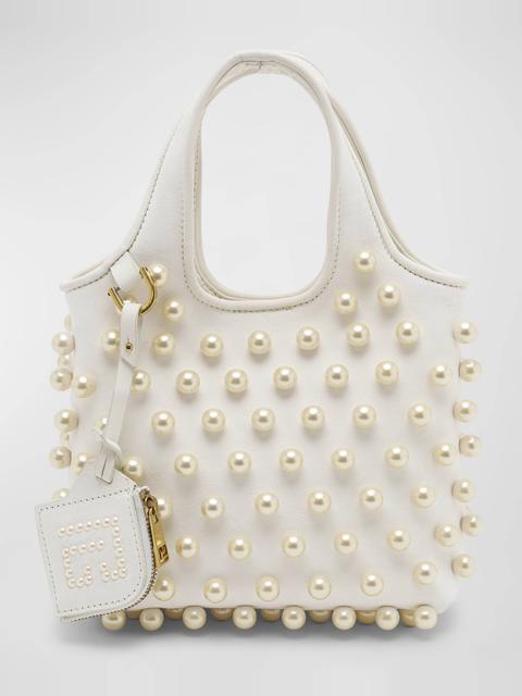 Balmain Small Grocery Pearly Top-Handle Bag