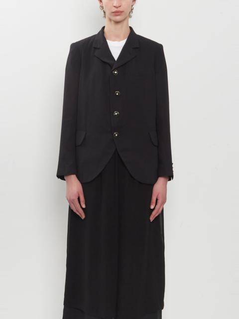 Comme Des Garçons Georgette Curved Hem Jacket