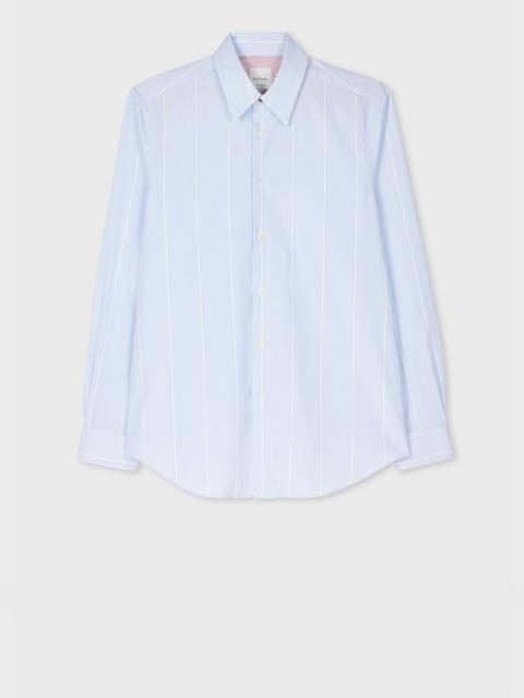 Paul Smith Light Blue Cotton Poplin Stripe Shirt