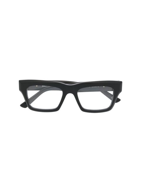 BALENCIAGA logo-plaque square-frame glasses