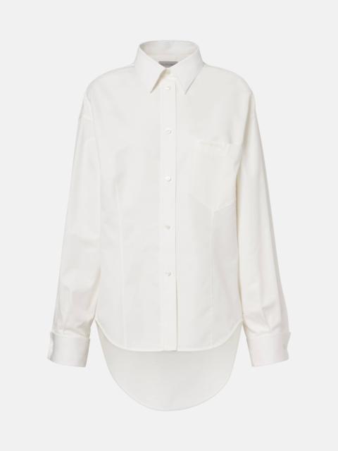 BALENCIAGA Asymmetric cotton and silk poplin shirt
