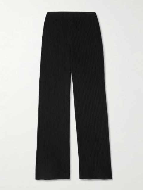 SKIMS Ribbed-knit Wide-leg Pants