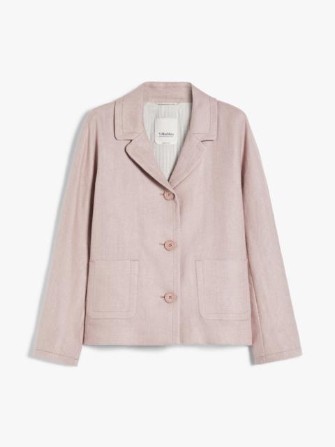 'S Max Mara NICOLE Boxy-fit linen and cotton basketweave jacket