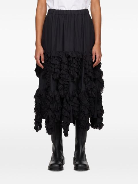 Comme Des Garçons ruffled asymmetric midi skirt