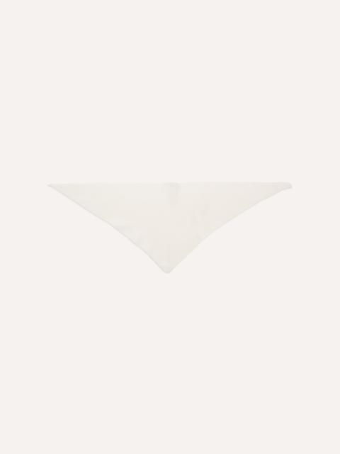 Drake's Ecru Lambswool Triangle Neck Scarf