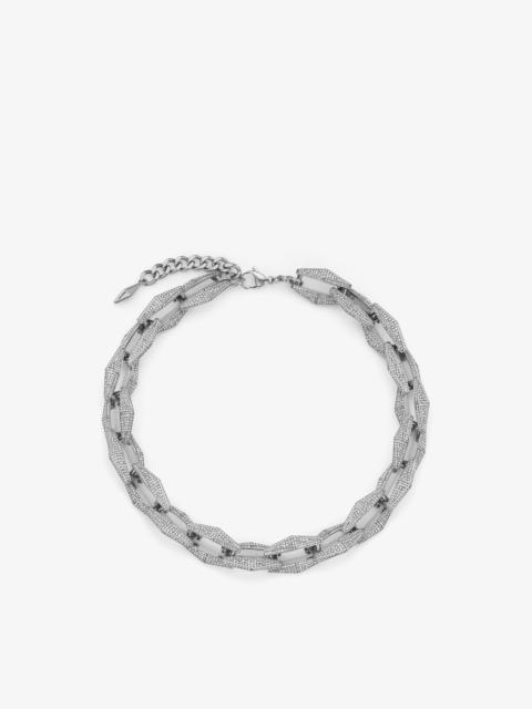 JIMMY CHOO Diamond Chain Necklace
Silver-Finish Chain Necklace with Pave Crystals