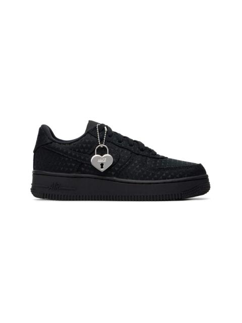 Nike Black Air Force 1 '07 SE 'Valentine's Day' Sneakers