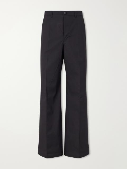 Rick Owens Wide-Leg Cotton-Blend Canvas Trousers