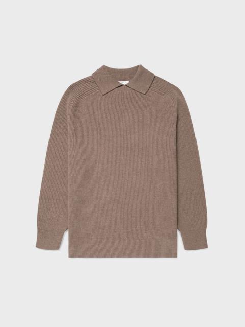 Sunspel Ribber Polo Neck Jumper