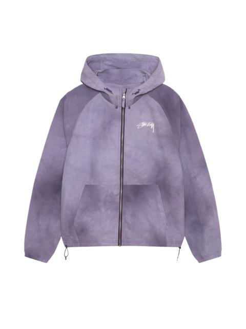 Stussy Beach Shell Wave Dye Zip Hoodie 'Grape'