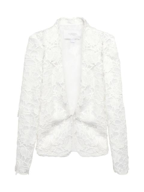 GIAMBATTISTA VALLI Single-breasted macramé lace jacket