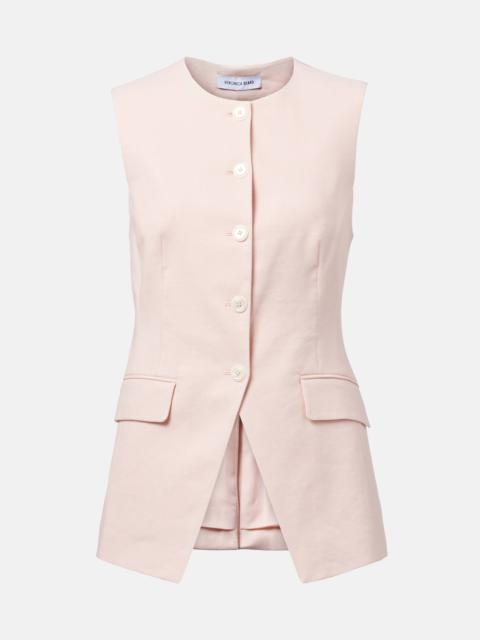 VERONICA BEARD Lois linen-blend vest