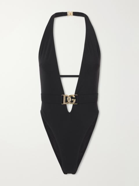Dolce & Gabbana Logo-embellished Stretch Jersey One-piece