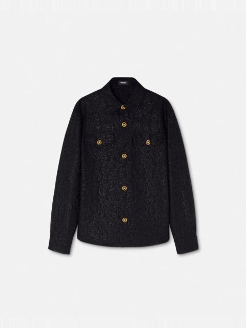VERSACE Leopard Jacquard Overshirt