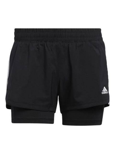 adidas (WMNS) adidas Pacer 3s 2 In 1 Training Sports Shorts Black GL7686