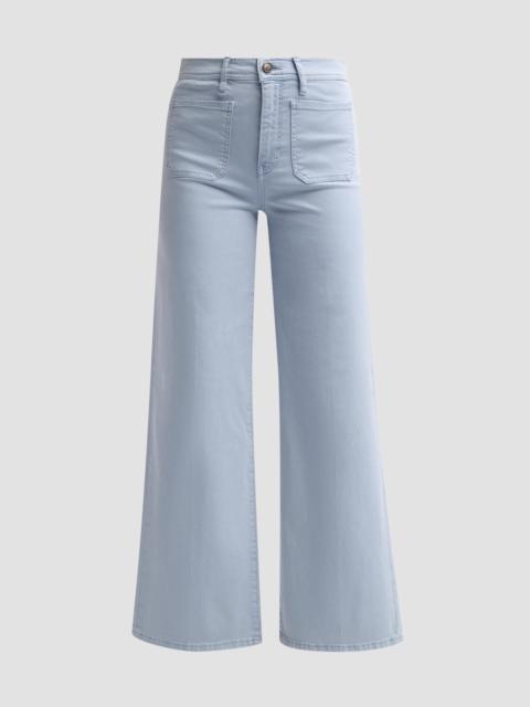 FRAME Women's Le Slim Palazzo Harbor Pocket Pants - Sky Blue