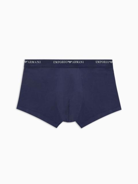 Soft modal boxer briefs with logo waist