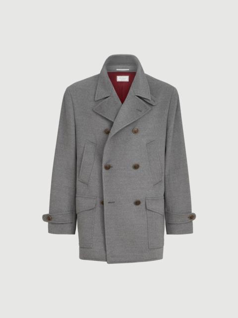 Brunello Cucinelli Virgin wool cloth four-pocket pea coat