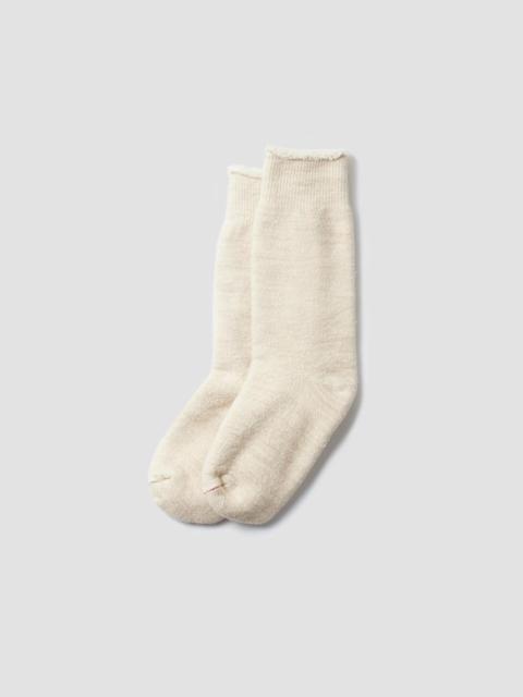Nigel Cabourn Rototo Double Face Crew Knitted Sock in Oatmeal