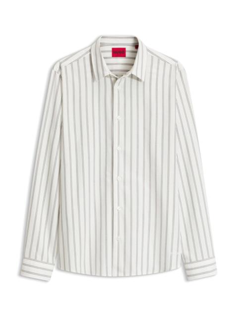 HUGO RELAXED-FIT SHIRT IN BRUSHED COTTON FLANNEL