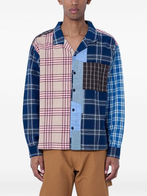 Story mfg. patchwork plaid shirt