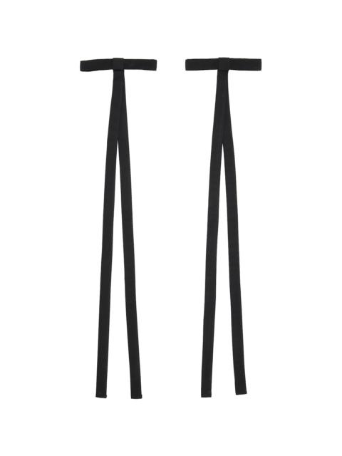 SANDY LIANG Two-Pack Black Recital Bows Hair Clips