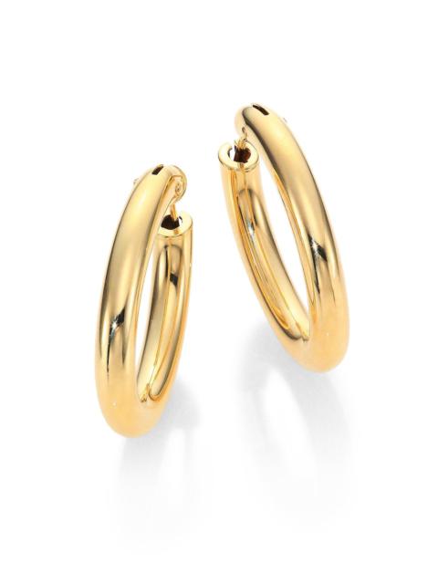 ROBERTO COIN Women's 18K Yellow Gold Oval Hoop Earrings/1.05" - Gold