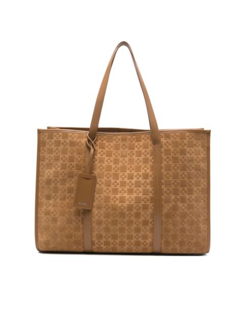 Sandro embossed leather tote bag